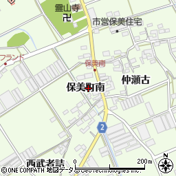愛知県田原市保美町南周辺の地図