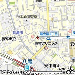 大阪府八尾市安中町1丁目6-1周辺の地図