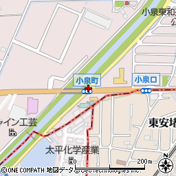 小泉町周辺の地図