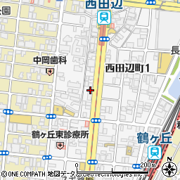 大阪府大阪市阿倍野区西田辺町1丁目21-11周辺の地図
