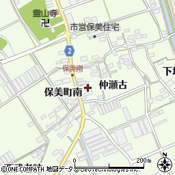 愛知県田原市保美町南10周辺の地図