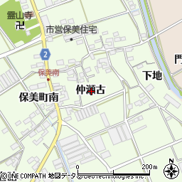 愛知県田原市保美町仲瀬古周辺の地図