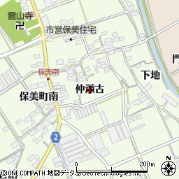 愛知県田原市保美町（仲瀬古）周辺の地図