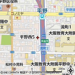 タイムズ平野駅前第３駐車場周辺の地図