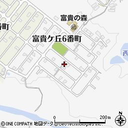 三重県名張市富貴ケ丘６番町周辺の地図