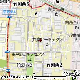 大阪府八尾市竹渕西4丁目78周辺の地図