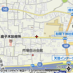 奈良県天理市櫟本町2402周辺の地図
