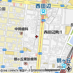 大阪府大阪市阿倍野区西田辺町1丁目21-32周辺の地図