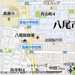 〒581-0014 大阪府八尾市中田の地図