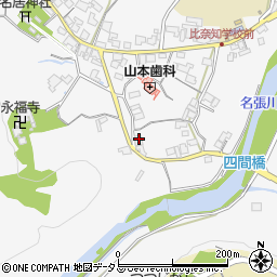三重県名張市下比奈知1318周辺の地図