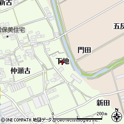 愛知県田原市保美町（下地）周辺の地図