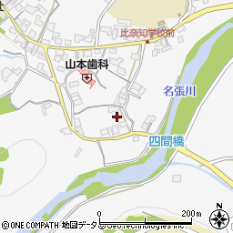 三重県名張市下比奈知1300周辺の地図