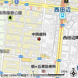 中岡歯科医院周辺の地図