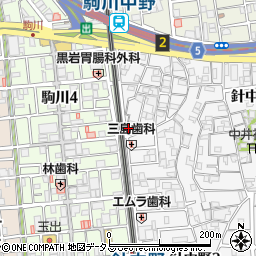 水道レスキュー大阪市東住吉区針中野営業所周辺の地図