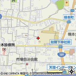 奈良県天理市櫟本町2416周辺の地図