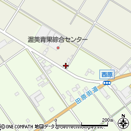 愛知県田原市中山町東今田周辺の地図