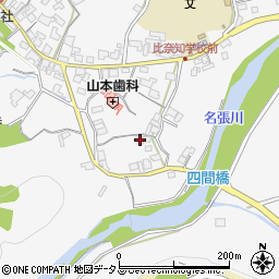 三重県名張市下比奈知1303周辺の地図