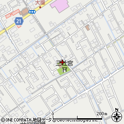 岡山市消防団福田第一分団機庫周辺の地図