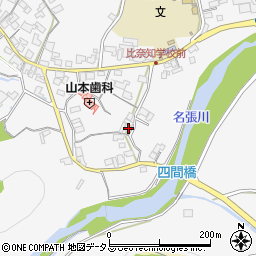 三重県名張市下比奈知1333周辺の地図