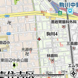 フルーツパーク駒川４丁目駐車場周辺の地図