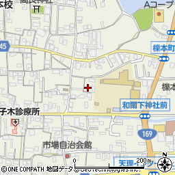 奈良県天理市櫟本町2414周辺の地図