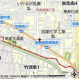 日通商事株式会社　大阪支店加美サービスステーション周辺の地図