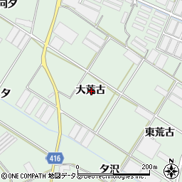 愛知県田原市赤羽根町大荒古周辺の地図