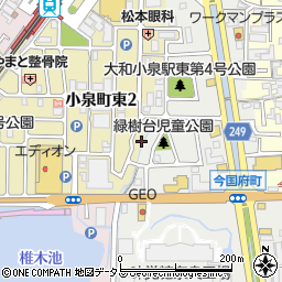 奈良県大和郡山市小泉町東2丁目7周辺の地図