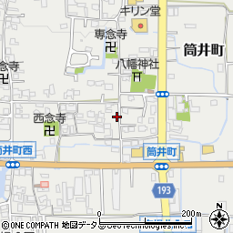 奈良県大和郡山市筒井町1634-1周辺の地図