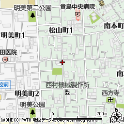 大阪府八尾市松山町周辺の地図