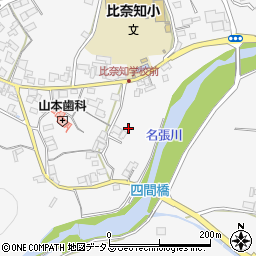 三重県名張市下比奈知1341周辺の地図