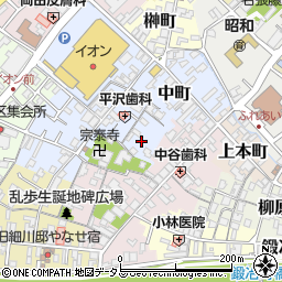 三重県名張市元町407-3周辺の地図