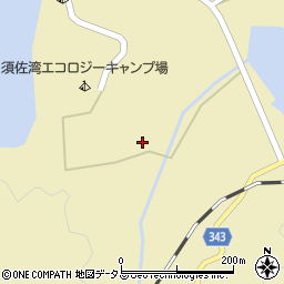 山口県萩市須佐（まてかた）周辺の地図