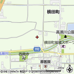 奈良県大和郡山市横田町周辺の地図