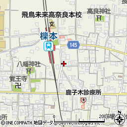 奈良県天理市櫟本町1429周辺の地図
