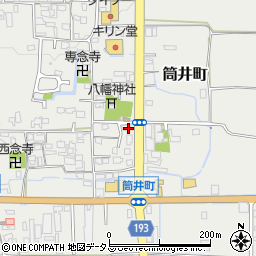 奈良県大和郡山市筒井町1355-1周辺の地図