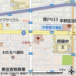 日本郵便平野郵便局周辺の地図