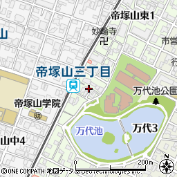 帝塚山美容室周辺の地図