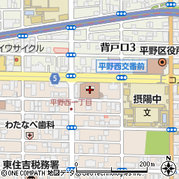 平野郵便局 ＡＴＭ周辺の地図