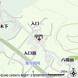 愛知県田原市山田町甲門29周辺の地図