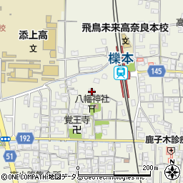 奈良県天理市櫟本町1411周辺の地図