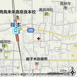 奈良県天理市櫟本町1453周辺の地図