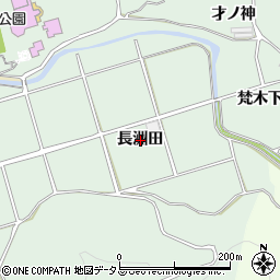 愛知県田原市古田町長洲田周辺の地図
