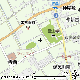 愛知県田原市保美町周辺の地図