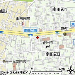 府道大阪港八尾線周辺の地図