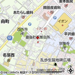 三重県名張市豊後町周辺の地図
