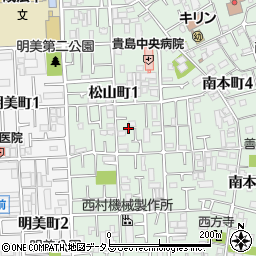 〒581-0088 大阪府八尾市松山町の地図