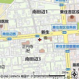 ファミリーマート田辺店周辺の地図