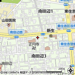 大阪信用金庫田辺支店周辺の地図