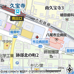 ＪＡ大阪中河内龍華久宝寺周辺の地図